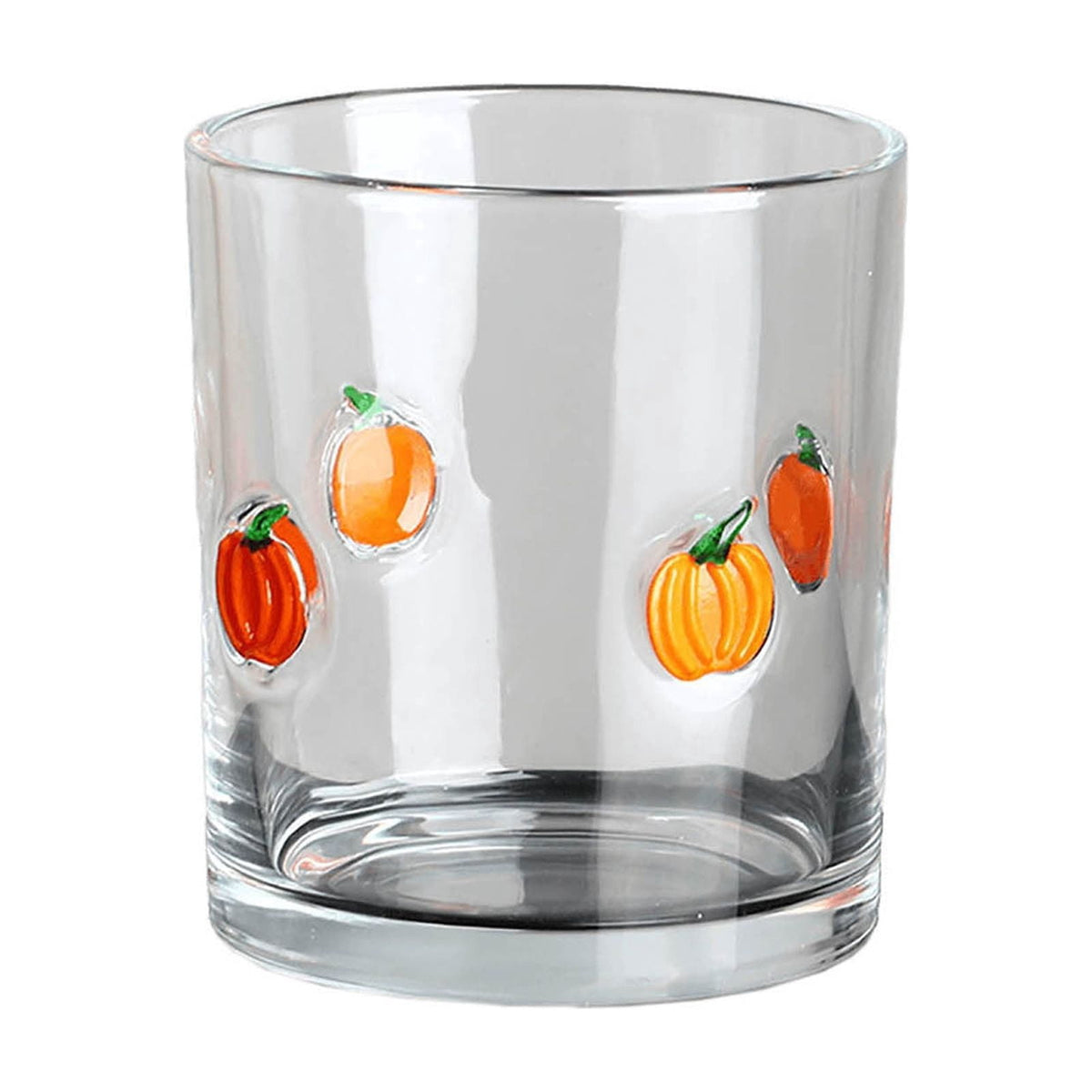 Qocolcyl Halloween Icon Glass Cups- 350ml Pumpkin Black Cat Bat Ghost Stemless Wine Glasses Old Fashioned Icon Hand Blown Drinking Cups for Party Supplies&Gift