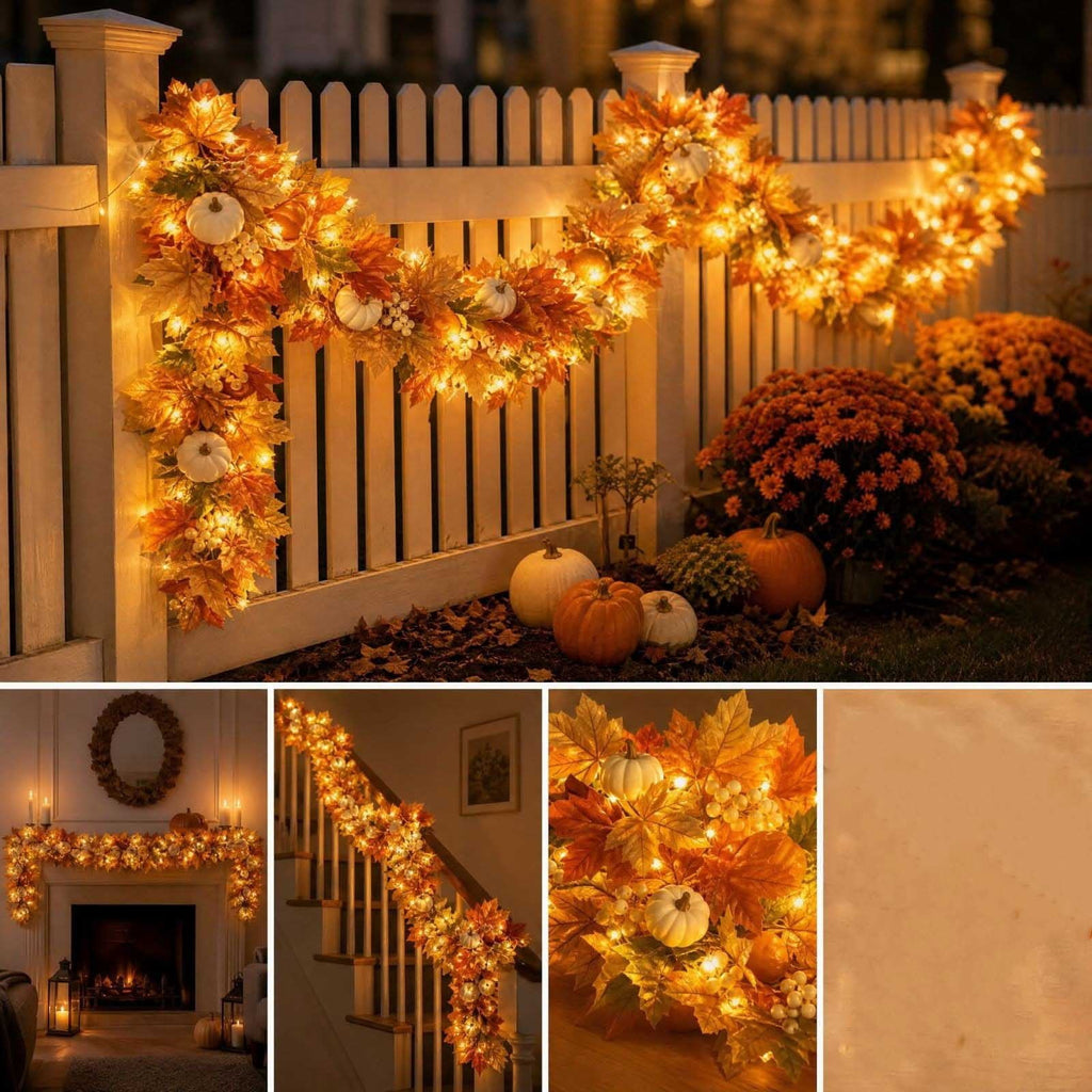 Spring Artificial Flowers Garland, 70 inch Fake Eucalyptus Vine Cherrys Blossoms Hanging Garland Rattan for Mantle Fireplace Wedding Indoor Outdoor Home Decor