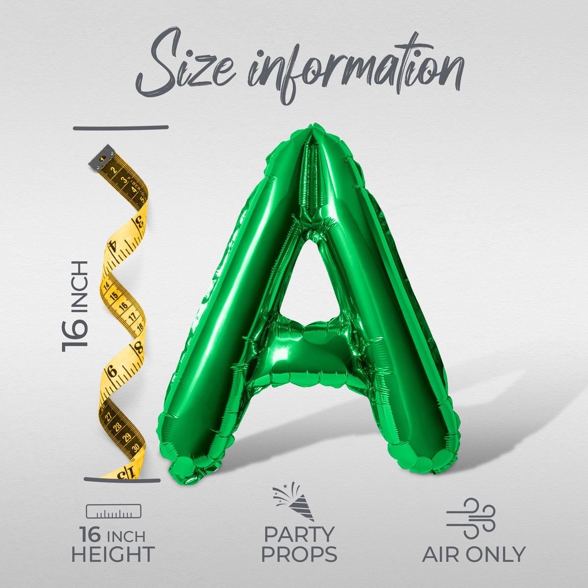 Letter Balloons - SPOOKY SZN 16" Inch Alphabet Letters Foil Mylar Balloon Halloween Party Banner (Green)