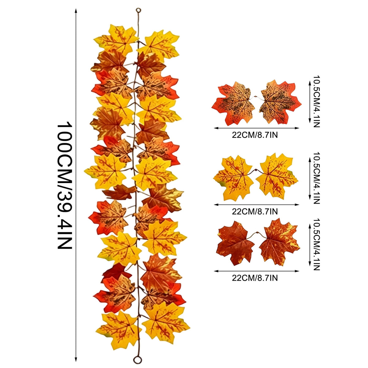 Spring Artificial Flowers Garland, 70 inch Fake Eucalyptus Vine Cherrys Blossoms Hanging Garland Rattan for Mantle Fireplace Wedding Indoor Outdoor Home Decor