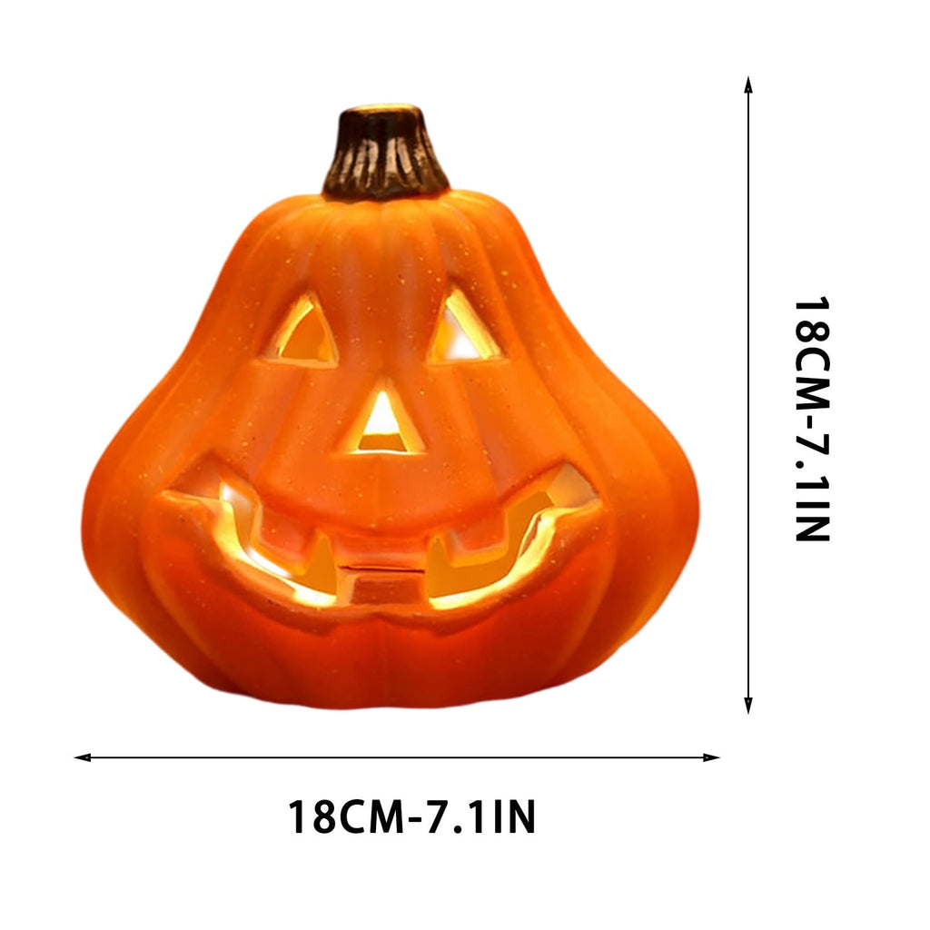 Large LED Lighted Pumpkin Decoration for Outdoor Yard Porch Home, Plastic Halloween Pumpkin with Bright Illumination, Ideal for Storefronts, Malls, and Holiday Displays