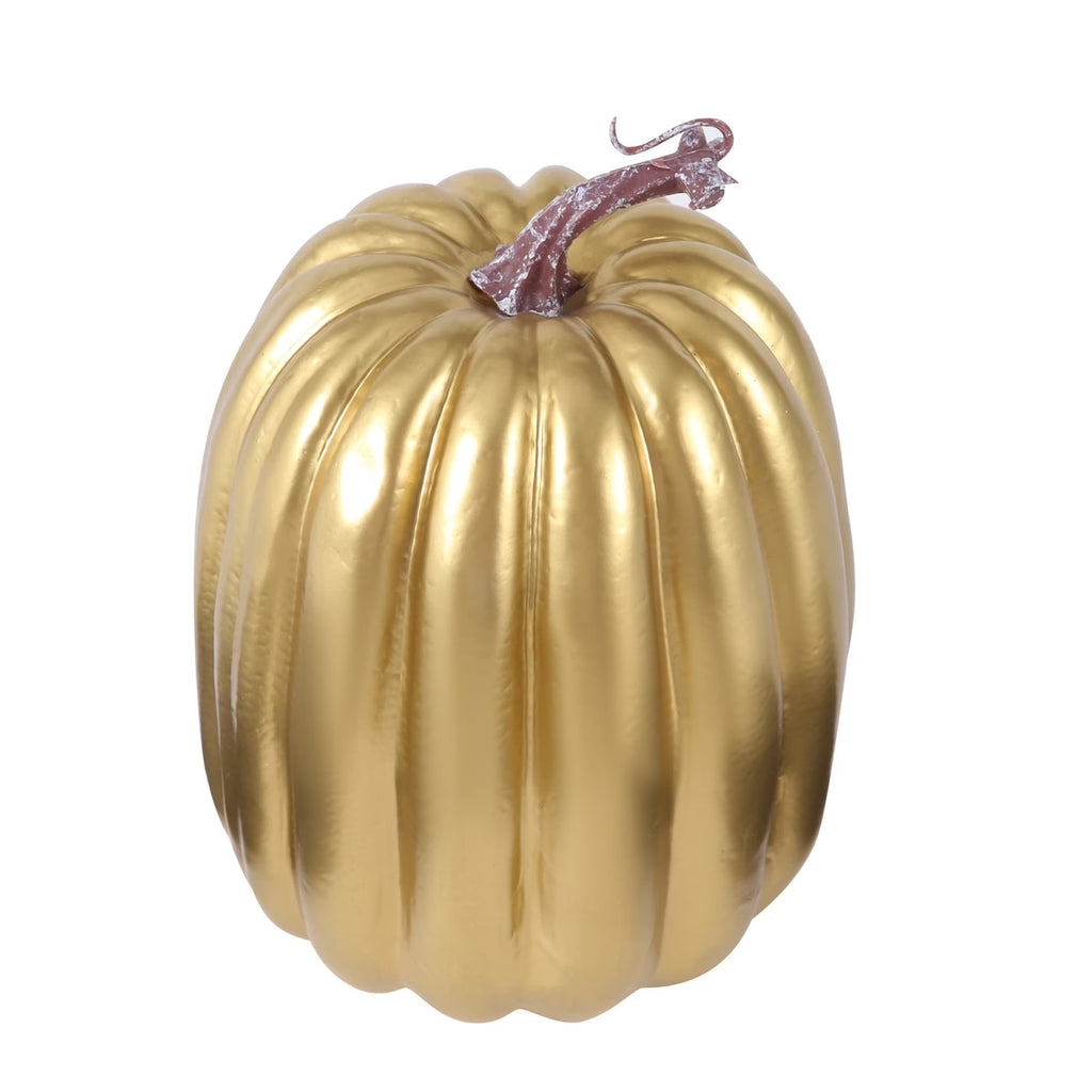 CQHVKQ 8 Inch Large Artificial Pumpkin Fall Decorations, Realistic Fake Harvest Pumpkin, Orange Gold Decorative Pumpkins for Table Centerpieces, Fall, Thanksgiving & Halloween DIY