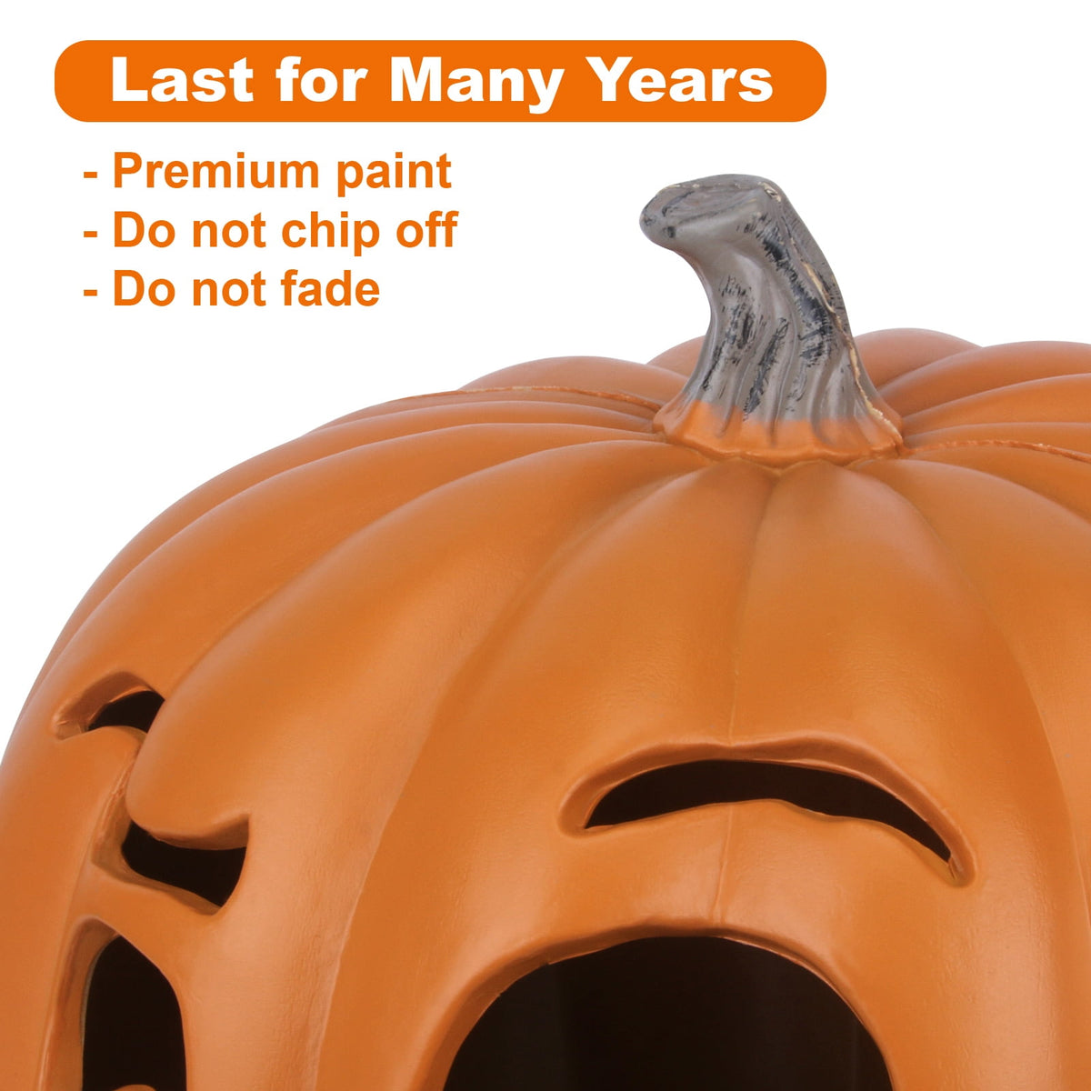 Gamexcel 3 Pack Light Up Jack O Lantern Pumpkins, 10/14/16 in Waterproof LED Halloween Decorations for Indoor Outdoor Porch Yard