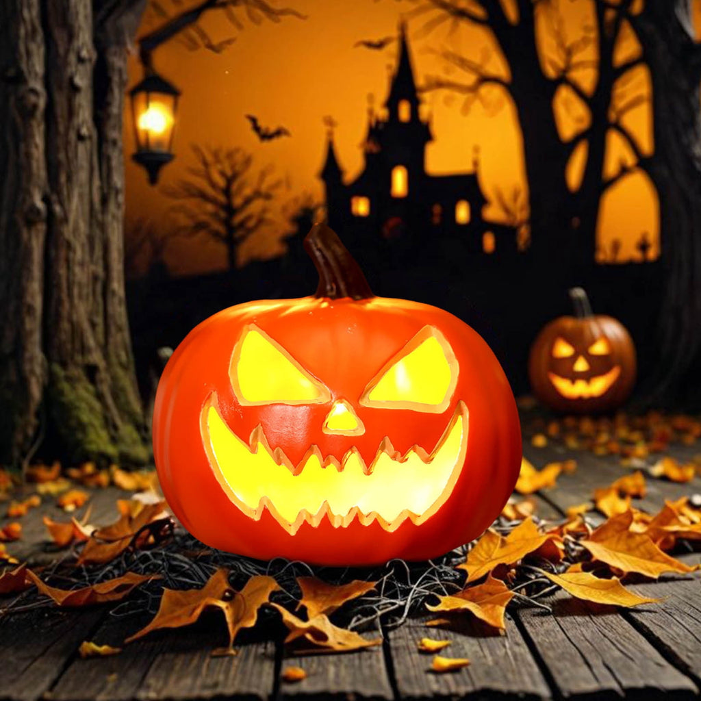 KMMYS Halloween Pumpkin Lantern, LED Light, Realistic Decoration, Versatile Halloween Prop, Perfect for Home Decor and Photography, Halloween Pumpkin Blow Molded Lantern