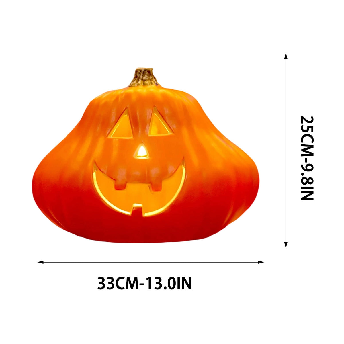 Oversized LED Lighted Pumpkin Decoration with Bright Glow, Large Plastic Halloween Pumpkin for Outdoor Yard, Porch, Home, Storefront, Shopping Mall, and Holiday Display