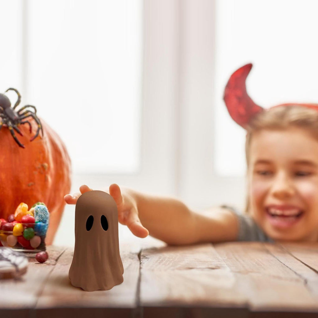 Fall Halloween Decorations -Handmade Terracotta Pumpkin Jack O' Lantern Outdoor Indoor -Cute Halloween Autumn Farmhouse Table Festival Decoration for Home Porch Front Door Mantel Room
