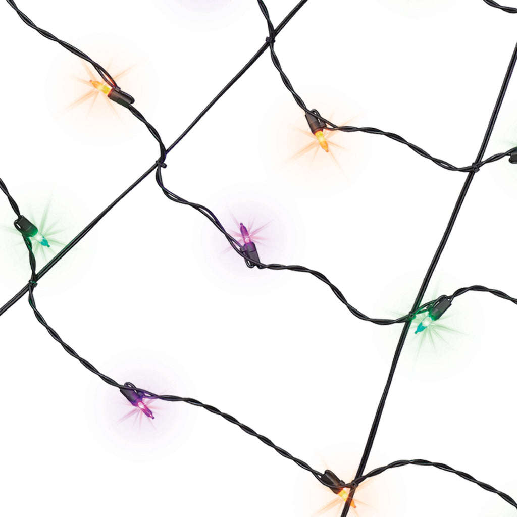 Indoor/Outdoor 30-Count LED Corner Web Lights, Purple, 30" x 30", Halloween by Way To Celebrate