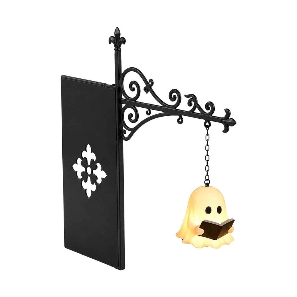 Diceymbol 11.81 Inch Halloween Ghost Night Light, Witch Hat Ghost Lamp with Jack O Lantern, Halloween Decorations Indoor for Table Mantel Party Decor