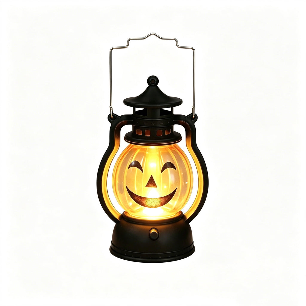 Halloween Lights Outdoor, Pumpkin Lantern with LED Light, Cute Expression Halloween Party Lanterns with Portable Handle, for Fall Decor Yard Garden Bedroom Living Room Indoor Outdoor