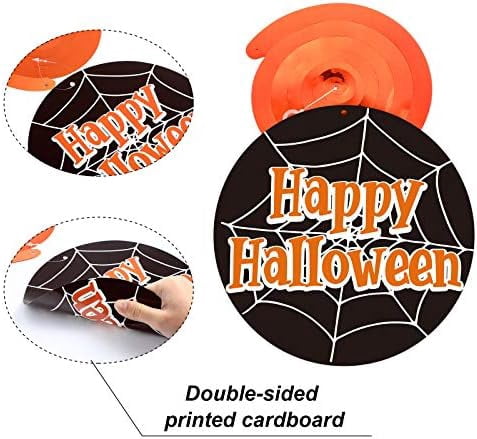 50 Piece Halloween Ceiling Decorations Hanging Swirls Witch Bat Boo Pumpkin and Spider