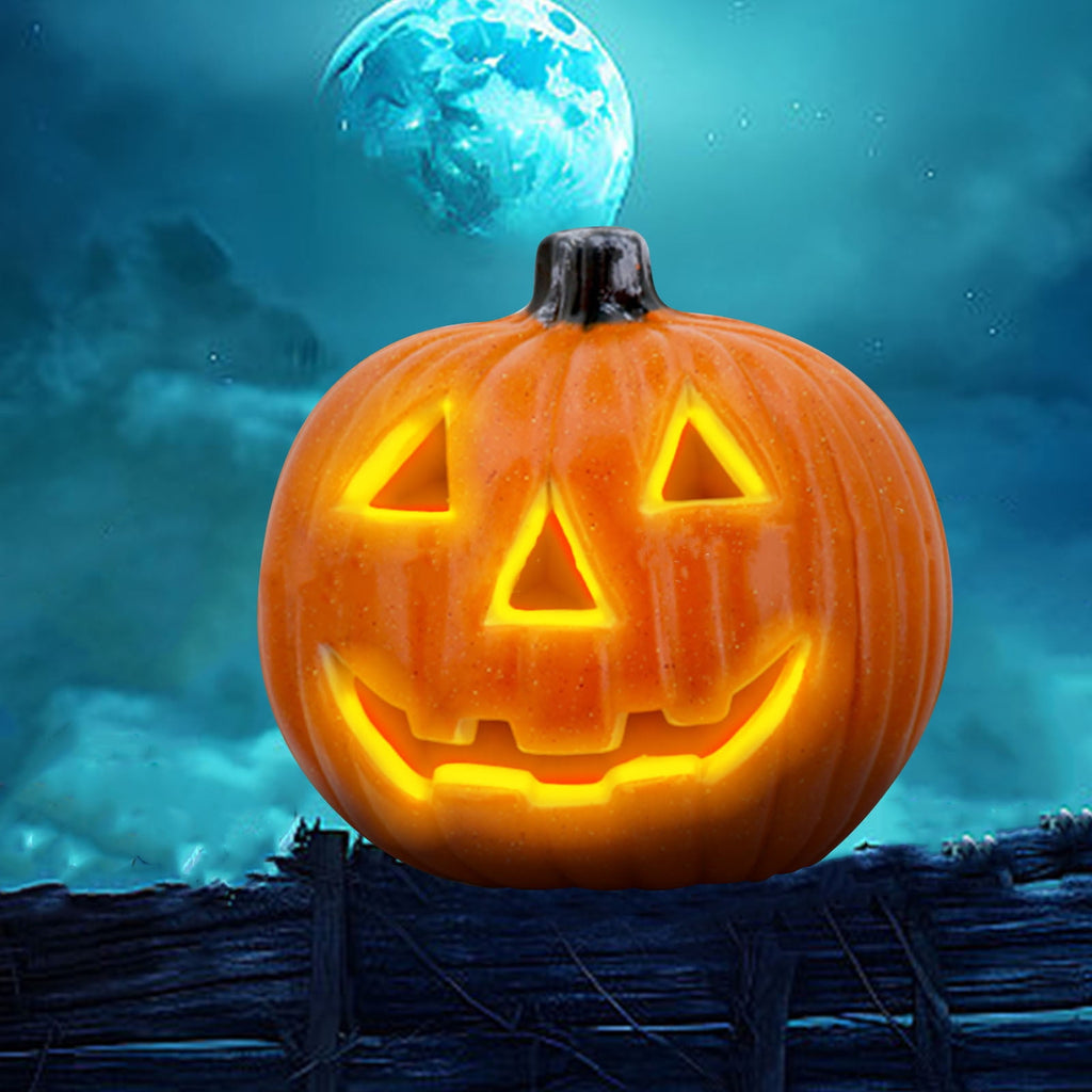 Sunshinehomely Halloween LED Pumpkin Lights, Halloween Pumpkin Lights Battery Operated Halloween Pumpkin Decoration Lights for Indoor Outdoor Halloween Party Tabletop Decorations