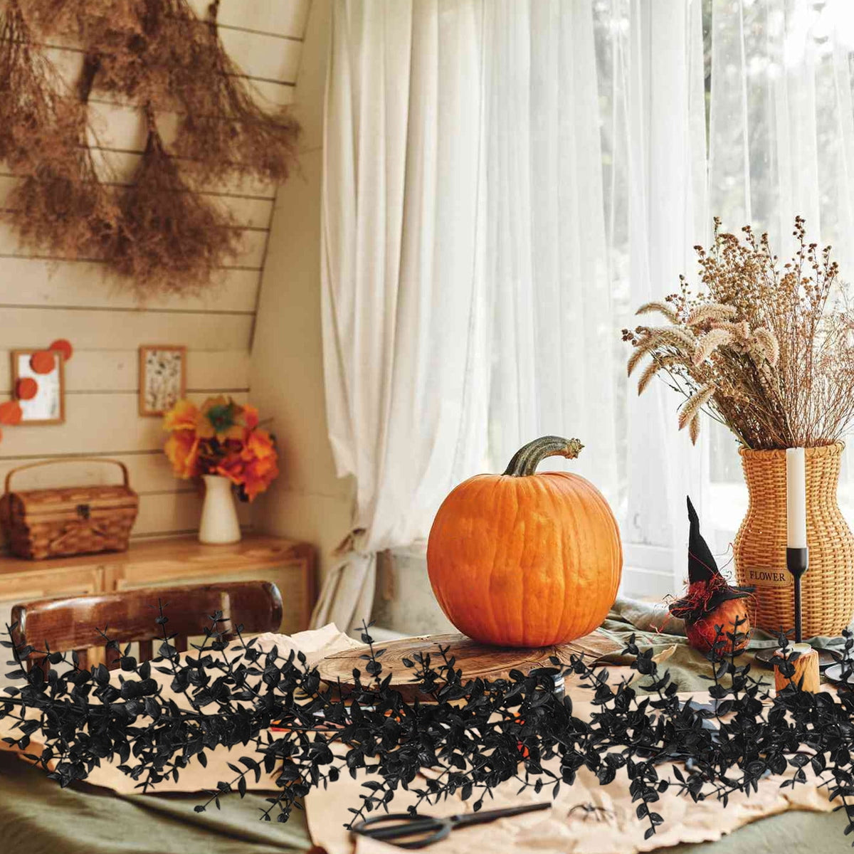 yulier Artificial Garland 70.86 inch Spring Garland with Flowers, Faux Vines Floral Hanging Garland for Holiday Wedding Spring Home Party Window Door Fireplace Table Indoor Outdoor Decor