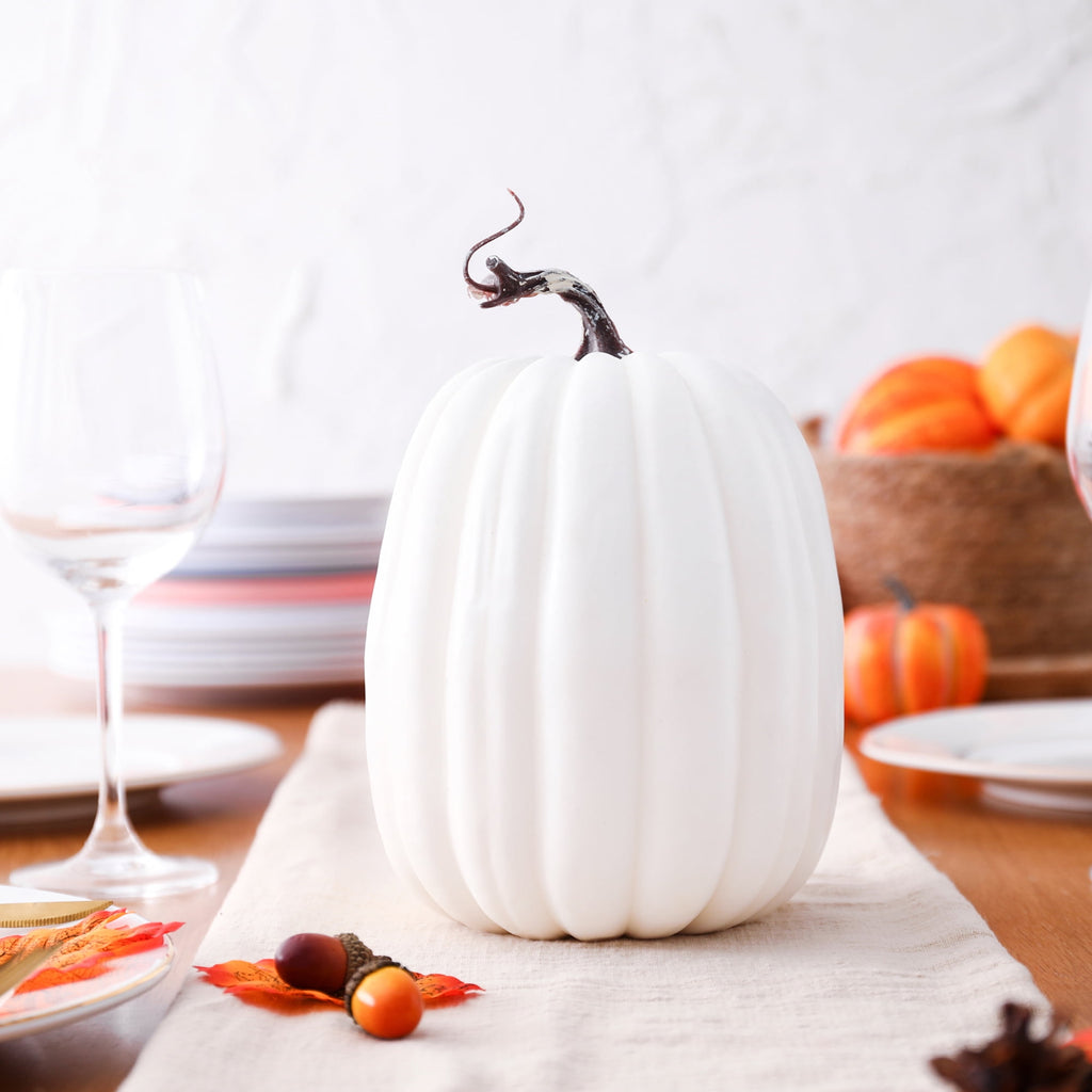 RUINIXCW 8 Inch Large Artificial Pumpkins Fall Decorations Thanksgiving Halloween Pumpkins Giant Fake Pumpkins Foam Pumpkins Autumn Harvest Home Decor