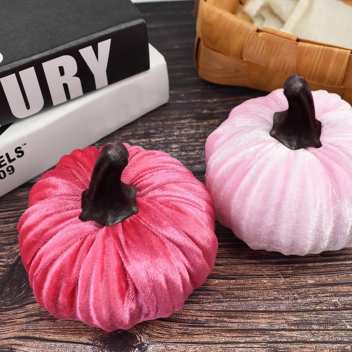 Sahpxhe Halloween Pumpkin Decorations Halloween Velvet Pumpkins Decor Super Soft Stuffed with Exquisite 15*15cm