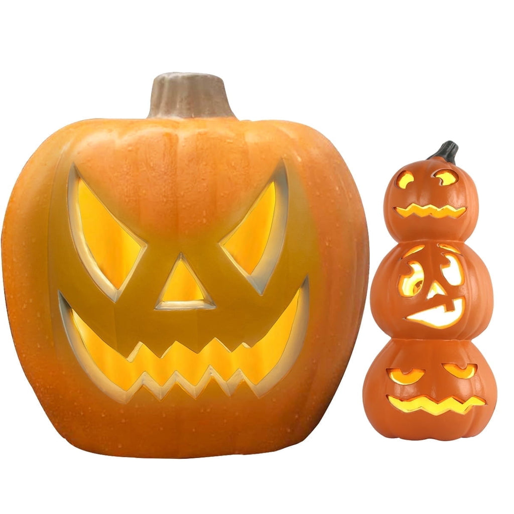 6" Jack O' Lantern - Battery Operated Halloween Pumpkin Lantern - Waterproof for Indoor Outdoor Decorations Favors