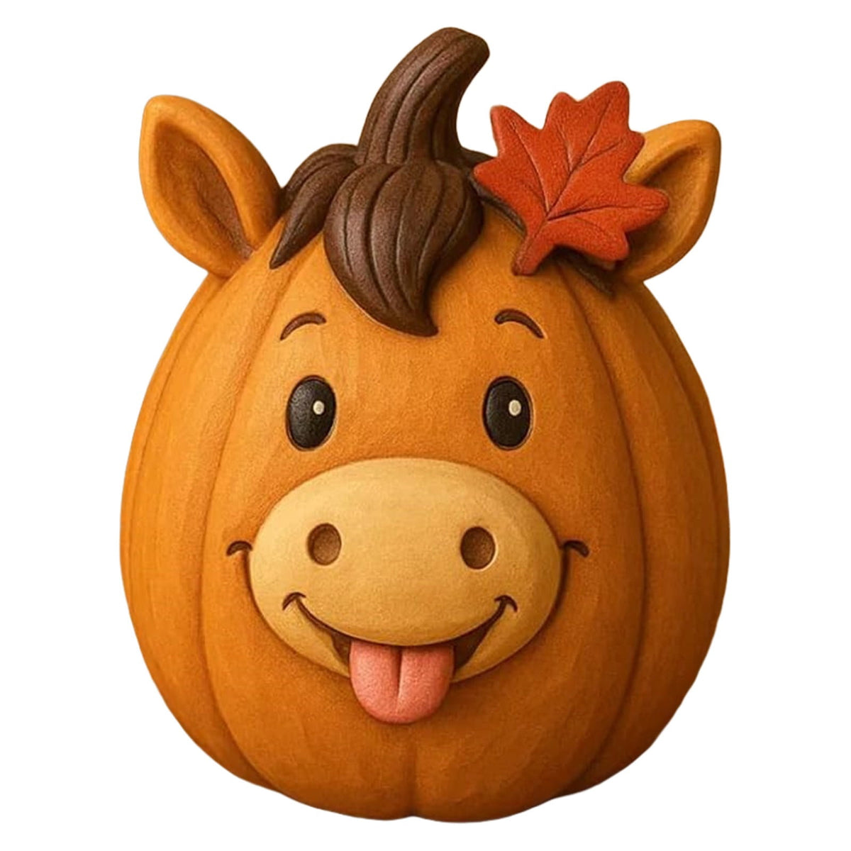 Farm Animal Pumpkin Figurines, Cute Funny Resin Cow Duck Sheep Pig Chicken Horse Statue, Autumn Fall Thanksgiving Halloween Table Centerpiece, Home Desktop Decor, 5-Inch