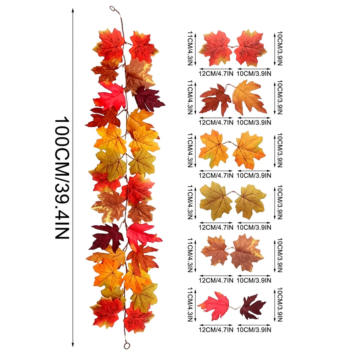 Spring Artificial Flowers Garland, 70 inch Fake Eucalyptus Vine Cherrys Blossoms Hanging Garland Rattan for Mantle Fireplace Wedding Indoor Outdoor Home Decor