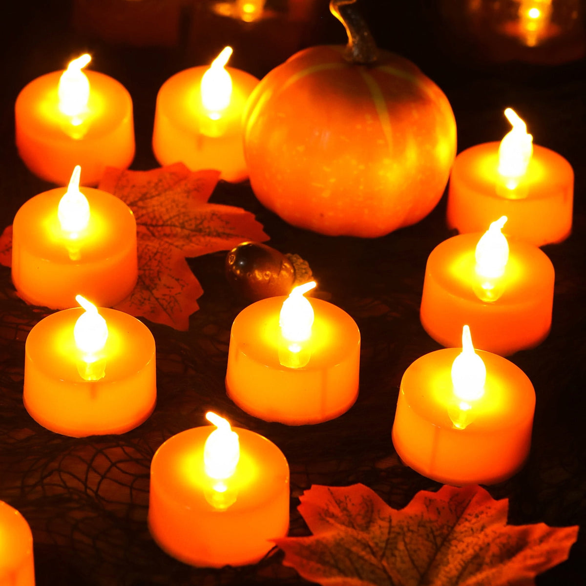 XGFHYJEH Halloween Pumpkins Candles Decorations Indoor Outdoor, Halloween Decoration Ornament, Halloween Scary Props Decor for Home Party Bedroom Living Room