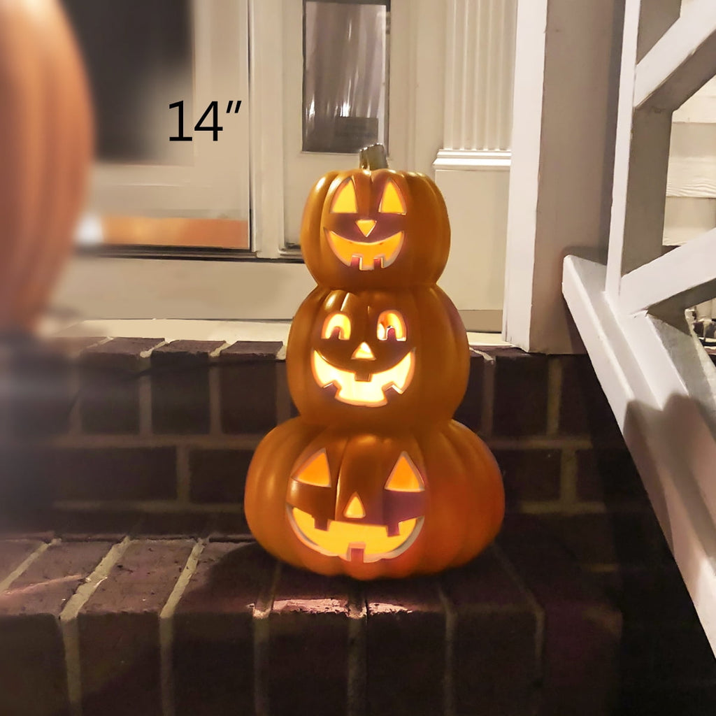 6" Jack O' Lantern - Battery Operated Halloween Pumpkin Lantern - Waterproof for Indoor Outdoor Decorations Favors