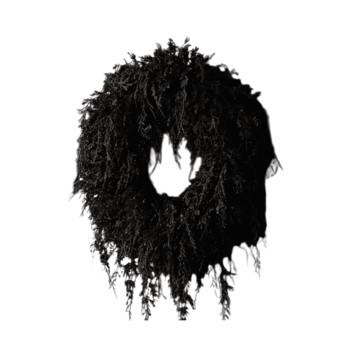 Halloween Black Garland with LED Lights 70.87 Inch Gothic Foliage for Mantel Stair Halloween Party Home Indoor Decor