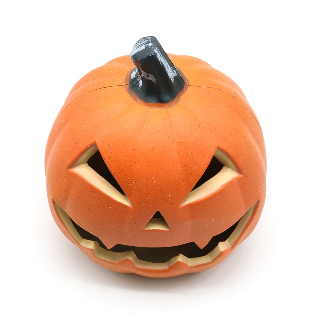 SRUILUO Halloween Light up Jack-O-Lantern, Fall Thanksgiving Pumpkin Light Decorations, Pumpkin Prop with LED Light, Halloween Tabletop Decorations Props for Indoor Outdoor Decor (No Battery)