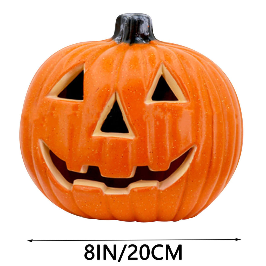 Harlier Halloween Decorations Pre-lit Pumpkin Lantern, Artificial Harvest Pumpkins for Outdoor Indoor, Battery Operated Lighted Halloween Pumpkin Decorations Party Favor Gifts