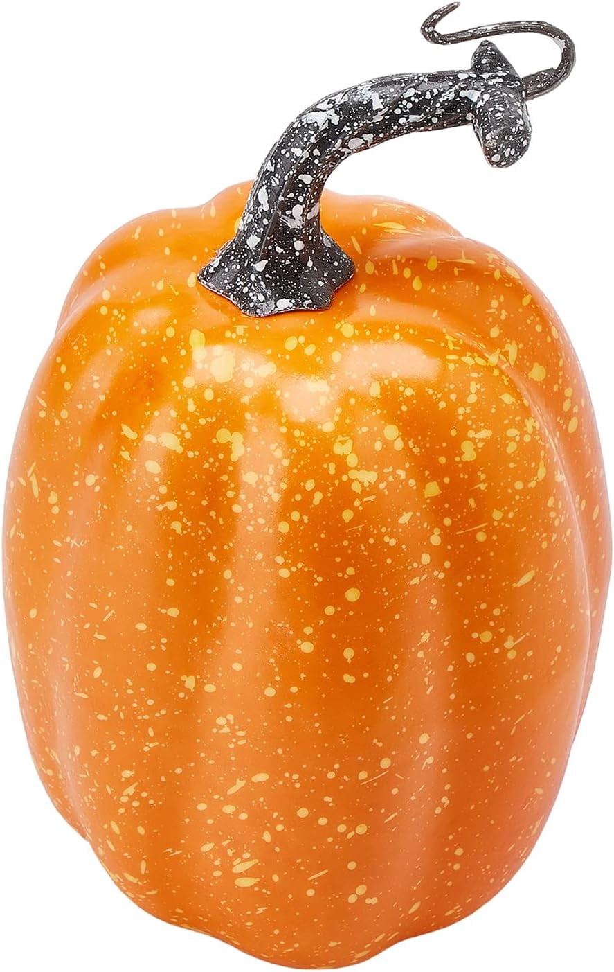 7Pcs Artificial Pumpkins Fall Decoration Assorted Faux Pumpkin Cute Foam Pumpkins for Home Outside Halloween Decorating
