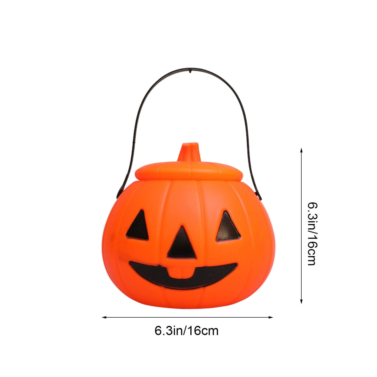 Kyusrd Trick or Treat Halloween Lantern Pumpkin Decoration Lighted Table Centerpieces Ornaments Spooky Pumpkin Prop Decor Decorative Wedding Candy Bowl Organizer Canisters