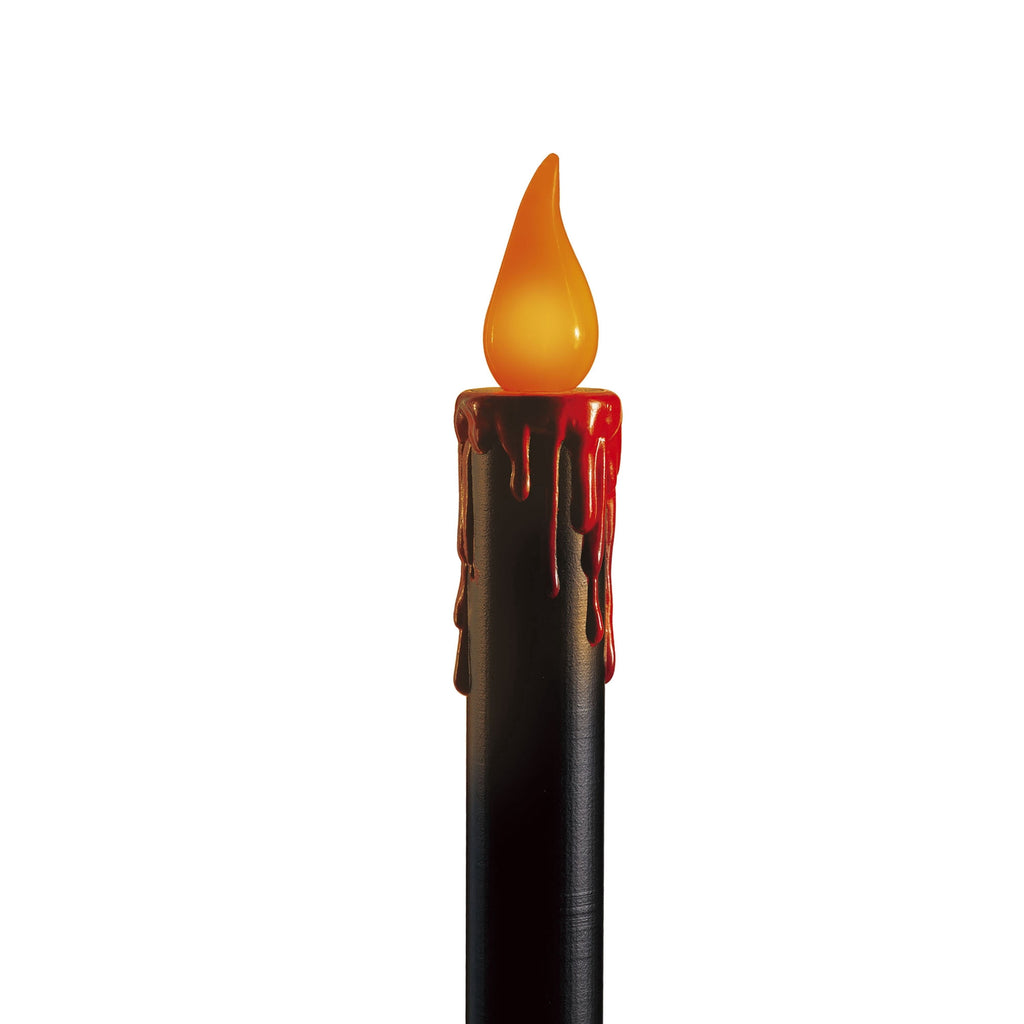 Battery-Operated LED Flickering Flame Hanging Candles, Black, 7", 4 Count, Halloween by Way To Celebrate