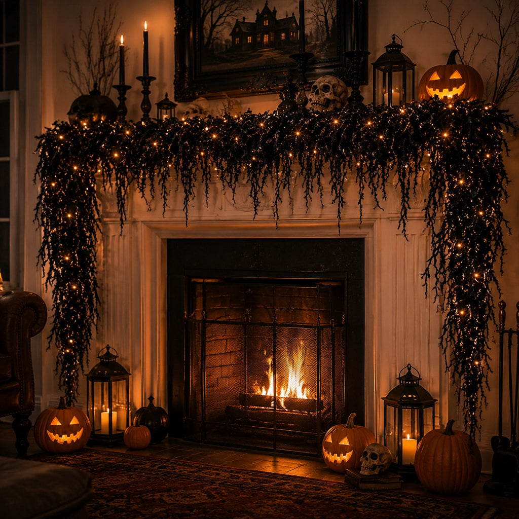yulier Artificial Garland 70.86 inch Spring Garland with Flowers, Faux Vines Floral Hanging Garland for Holiday Wedding Spring Home Party Window Door Fireplace Table Indoor Outdoor Decor