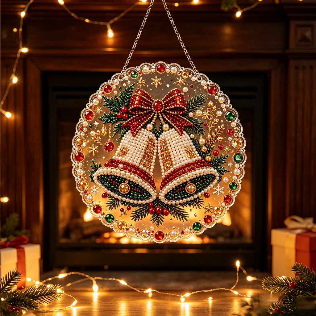 JWZZYD DIY Christmas Pearl Painting Art Kit with Frame, 9.8" Christmas Pearl Beads Art Craft Set, Gemstone Dots Beads for Holiday Christmas Wall Decor, Decoration Gift(Reindeer)