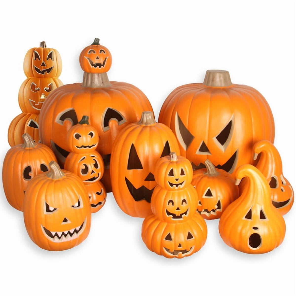 Every Moment Counts Waterproof 16" Glow Jack O'Lantern, Halloween Decorations, Led Pumpkin Lights, Waterproof Scare Light with Stake for Graveyard & Porch Terror, Outdoor Halloween Decor