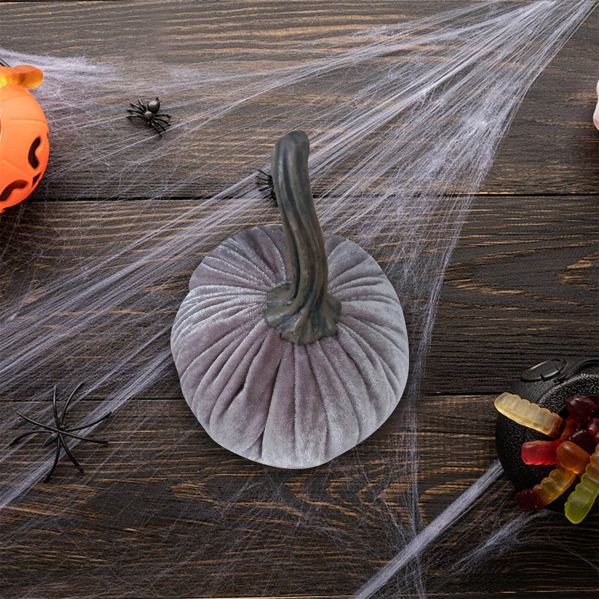 Sahpxhe Halloween Pumpkin Decorations Halloween Velvet Pumpkins Decor Super Soft Stuffed with Exquisite 15*15cm
